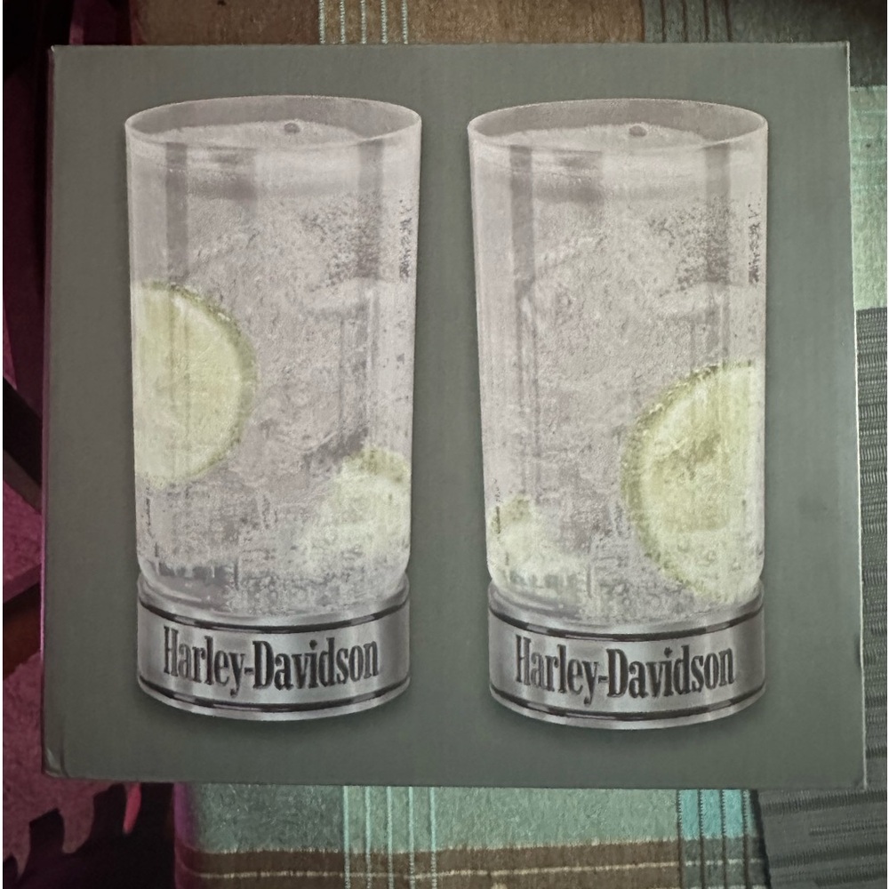 Harley Davidson Drinking Glasses..Great Christmas Gift.